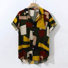 Load image into Gallery viewer, 2019 Summer Men Printed Loose Short Sleeve Casual Buttons shirt hawaiian shirt camisa masculina streetwear chemise homme