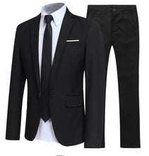 Load image into Gallery viewer, New Men's Suit Two-piece Suit Business Slim Casual Suit Male Youth Groom Wedding Suit Large Size 3XL 4XL 5XL