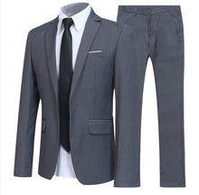 Load image into Gallery viewer, New Men's Suit Two-piece Suit Business Slim Casual Suit Male Youth Groom Wedding Suit Large Size 3XL 4XL 5XL