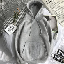 Load image into Gallery viewer, 2019 Autumn Winter New Hoodies Solid Color Hooded Tops Female Sweatshirt Long Sleeve Velvet Thickening Coat Harajuku for Women