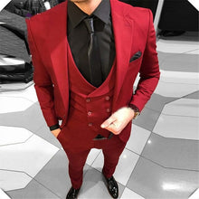 Load image into Gallery viewer, Latest Coat Pant Designs Beige Men Suit Prom Tuxedo Slim Fit 3 Piece Groom Wedding Suits For Men Custom Blazer Terno Masuclino