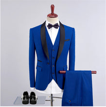 Load image into Gallery viewer, Latest Coat Pant Designs Beige Men Suit Prom Tuxedo Slim Fit 3 Piece Groom Wedding Suits For Men Custom Blazer Terno Masuclino