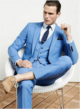 Load image into Gallery viewer, Latest Coat Pant Designs Beige Men Suit Prom Tuxedo Slim Fit 3 Piece Groom Wedding Suits For Men Custom Blazer Terno Masuclino
