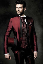 Load image into Gallery viewer, Latest Coat Pant Designs Beige Men Suit Prom Tuxedo Slim Fit 3 Piece Groom Wedding Suits For Men Custom Blazer Terno Masuclino