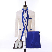 Load image into Gallery viewer, Latest Coat Pant Designs Beige Men Suit Prom Tuxedo Slim Fit 3 Piece Groom Wedding Suits For Men Custom Blazer Terno Masuclino