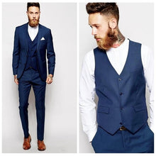 Load image into Gallery viewer, Latest Coat Pant Designs Beige Men Suit Prom Tuxedo Slim Fit 3 Piece Groom Wedding Suits For Men Custom Blazer Terno Masuclino