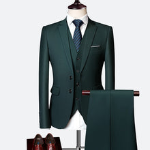 Load image into Gallery viewer, Wedding Suits For Men Slim Fit Men's Business Casual Groom Suits Formal Burgundy Green Purple Yellow Red White Man Suit 5XL 6XL