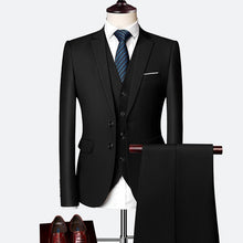 Load image into Gallery viewer, Wedding Suits For Men Slim Fit Men's Business Casual Groom Suits Formal Burgundy Green Purple Yellow Red White Man Suit 5XL 6XL