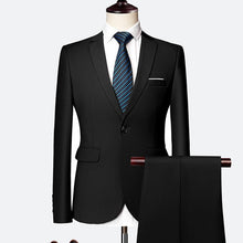Load image into Gallery viewer, Wedding Suits For Men Slim Fit Men's Business Casual Groom Suits Formal Burgundy Green Purple Yellow Red White Man Suit 5XL 6XL