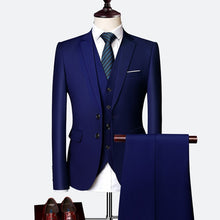 Load image into Gallery viewer, Wedding Suits For Men Slim Fit Men's Business Casual Groom Suits Formal Burgundy Green Purple Yellow Red White Man Suit 5XL 6XL