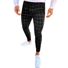 Load image into Gallery viewer, Mens Fashion Pants Men Streetwear Hip Hop Pants Skinny Chinos Plaid Trousers Slim Fit Casual Pants Joggers