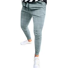 Load image into Gallery viewer, Mens Fashion Pants Men Streetwear Hip Hop Pants Skinny Chinos Plaid Trousers Slim Fit Casual Pants Joggers