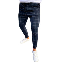 Load image into Gallery viewer, Mens Fashion Pants Men Streetwear Hip Hop Pants Skinny Chinos Plaid Trousers Slim Fit Casual Pants Joggers