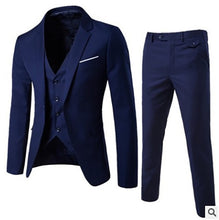 Load image into Gallery viewer, 3Pc Wedding Suits for Men Autumn Blazer Pants Single Breasted Smart Casual Straight Female Slim Suits Plus Size 6XL Groom Suit