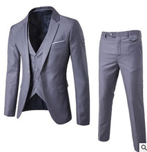 Load image into Gallery viewer, 3Pc Wedding Suits for Men Autumn Blazer Pants Single Breasted Smart Casual Straight Female Slim Suits Plus Size 6XL Groom Suit