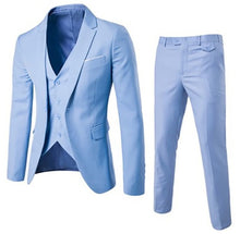 Load image into Gallery viewer, 3Pc Wedding Suits for Men Autumn Blazer Pants Single Breasted Smart Casual Straight Female Slim Suits Plus Size 6XL Groom Suit
