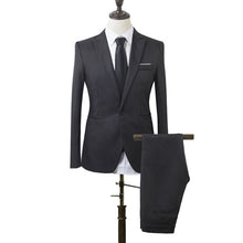 Load image into Gallery viewer, 2 PCS Men New Slim Fit Formal Business Suit Mens Coat Pants Party Wedding Prom Men Suit Costume Homme 2019