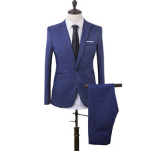 Load image into Gallery viewer, 2 PCS Men New Slim Fit Formal Business Suit Mens Coat Pants Party Wedding Prom Men Suit Costume Homme 2019