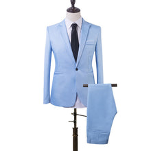 Load image into Gallery viewer, 2 PCS Men New Slim Fit Formal Business Suit Mens Coat Pants Party Wedding Prom Men Suit Costume Homme 2019