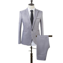 Load image into Gallery viewer, 2 PCS Men New Slim Fit Formal Business Suit Mens Coat Pants Party Wedding Prom Men Suit Costume Homme 2019