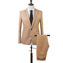 Load image into Gallery viewer, 2 PCS Men New Slim Fit Formal Business Suit Mens Coat Pants Party Wedding Prom Men Suit Costume Homme 2019