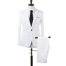 Load image into Gallery viewer, 2 PCS Men New Slim Fit Formal Business Suit Mens Coat Pants Party Wedding Prom Men Suit Costume Homme 2019