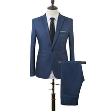 Load image into Gallery viewer, 2 PCS Men New Slim Fit Formal Business Suit Mens Coat Pants Party Wedding Prom Men Suit Costume Homme 2019