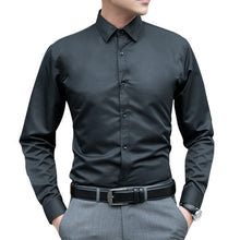 Load image into Gallery viewer, New 2019 Autumn Long Sleeve Turn-down Collar Men Shirts Tops Office Work Casual Slim White Shirt Male Formal Large Size Shirt