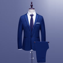Load image into Gallery viewer, 2019 Spring Autumn Men's Suits Slim Button Pure Color Blazer Suits Male Casual Business Blazer Suits
