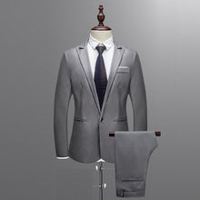 Load image into Gallery viewer, 2019 Spring Autumn Men's Suits Slim Button Pure Color Blazer Suits Male Casual Business Blazer Suits