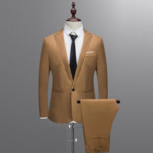 Load image into Gallery viewer, 2019 Spring Autumn Men's Suits Slim Button Pure Color Blazer Suits Male Casual Business Blazer Suits
