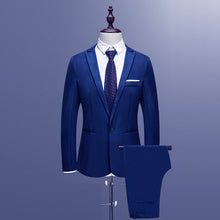 Load image into Gallery viewer, 2019 Spring Autumn Men's Suits Slim Button Pure Color Blazer Suits Male Casual Business Blazer Suits