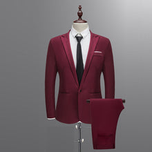 Load image into Gallery viewer, 2019 Spring Autumn Men's Suits Slim Button Pure Color Blazer Suits Male Casual Business Blazer Suits