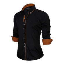 Load image into Gallery viewer, VISADA JAUNA Men Shirts Europe Size New Arrivals Slim Fit Male Shirt Solid Long Sleeve British Style Cotton Men's Shirt N332