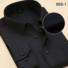 Load image into Gallery viewer, Plus Size Long Sleeve Men Dress Shirt Fashion Male Business Formal Wear Office Working Shirts 6XL 7XL 8XL white shirt