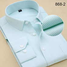 Load image into Gallery viewer, Plus Size Long Sleeve Men Dress Shirt Fashion Male Business Formal Wear Office Working Shirts 6XL 7XL 8XL white shirt