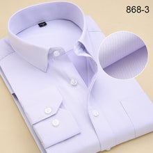 Load image into Gallery viewer, Plus Size Long Sleeve Men Dress Shirt Fashion Male Business Formal Wear Office Working Shirts 6XL 7XL 8XL white shirt