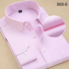 Load image into Gallery viewer, Plus Size Long Sleeve Men Dress Shirt Fashion Male Business Formal Wear Office Working Shirts 6XL 7XL 8XL white shirt