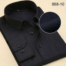 Load image into Gallery viewer, Plus Size Long Sleeve Men Dress Shirt Fashion Male Business Formal Wear Office Working Shirts 6XL 7XL 8XL white shirt