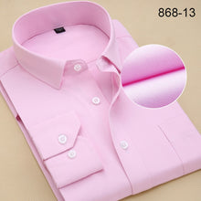 Load image into Gallery viewer, Plus Size Long Sleeve Men Dress Shirt Fashion Male Business Formal Wear Office Working Shirts 6XL 7XL 8XL white shirt