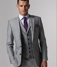 Load image into Gallery viewer, Latest Coat Pant Designs Beige Men Suit Prom Tuxedo Slim Fit 3 Piece Groom Wedding Suits For Men Custom Blazer Terno Masuclino