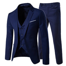 Load image into Gallery viewer, 2019 men's fashion Slim suits men's business casual clothing groomsman three-piece suit Blazers jacket pants trousers vest sets