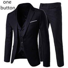 Load image into Gallery viewer, 2019 men's fashion Slim suits men's business casual clothing groomsman three-piece suit Blazers jacket pants trousers vest sets