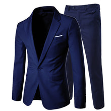 Load image into Gallery viewer, 2019 men's fashion Slim suits men's business casual clothing groomsman three-piece suit Blazers jacket pants trousers vest sets