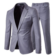 Load image into Gallery viewer, 2019 men's fashion Slim suits men's business casual clothing groomsman three-piece suit Blazers jacket pants trousers vest sets