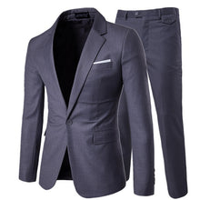 Load image into Gallery viewer, 2019 men's fashion Slim suits men's business casual clothing groomsman three-piece suit Blazers jacket pants trousers vest sets