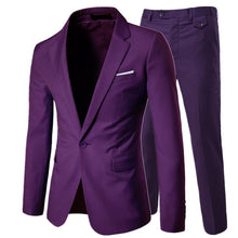 Load image into Gallery viewer, 2019 men's fashion Slim suits men's business casual clothing groomsman three-piece suit Blazers jacket pants trousers vest sets