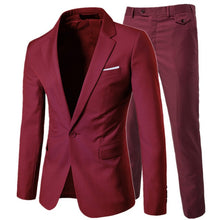 Load image into Gallery viewer, 2019 men's fashion Slim suits men's business casual clothing groomsman three-piece suit Blazers jacket pants trousers vest sets