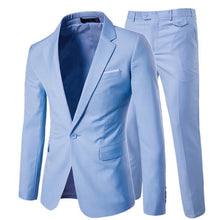 Load image into Gallery viewer, 2019 men's fashion Slim suits men's business casual clothing groomsman three-piece suit Blazers jacket pants trousers vest sets