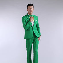 Load image into Gallery viewer, Suit Men New 2019 Long-Sleeved Men's Suits Dress Hosted Theatrical Tuxedos For Men Wedding Prom Red Yellow Blue And Green M L XL